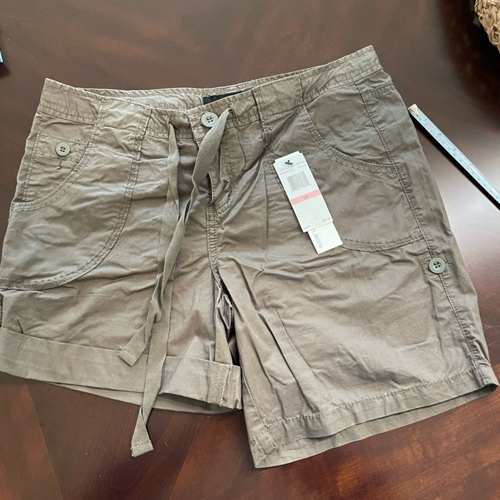 Women's CALVIN KLEIN khaki cargo Shorts